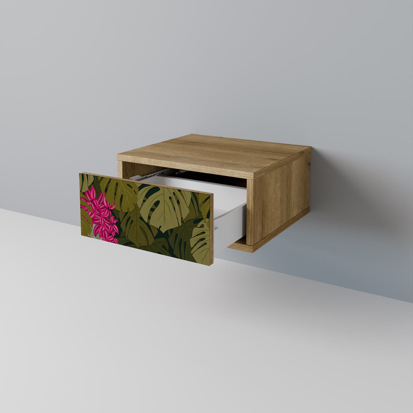 TROPICAL BEAUTY Comodino in Effetto Rovere