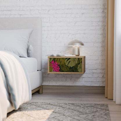 TROPICAL BEAUTY Comodino in Effetto Rovere