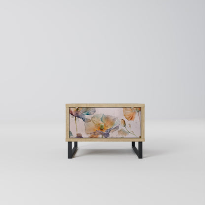 SOFTEN POPPY Comodino in Effetto Rovere