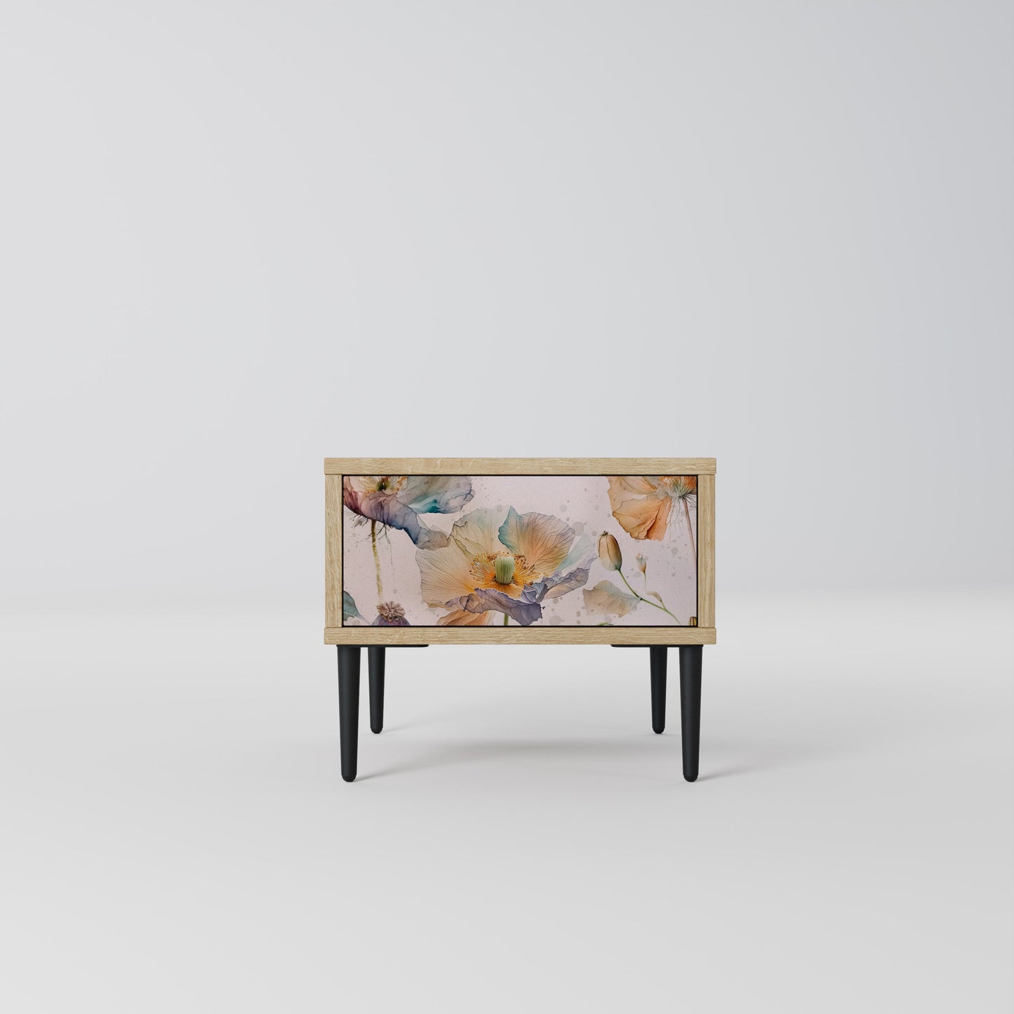 SOFTEN POPPY Comodino in Effetto Rovere