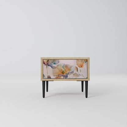 SOFTEN POPPY Comodino in Effetto Rovere