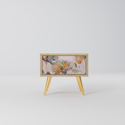 SOFTEN POPPY Comodino in Effetto Rovere