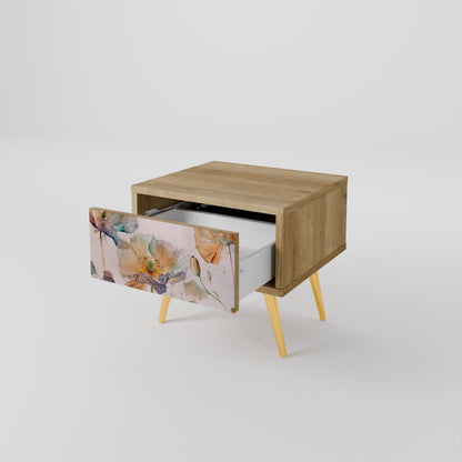 SOFTEN POPPY Comodino in Effetto Rovere