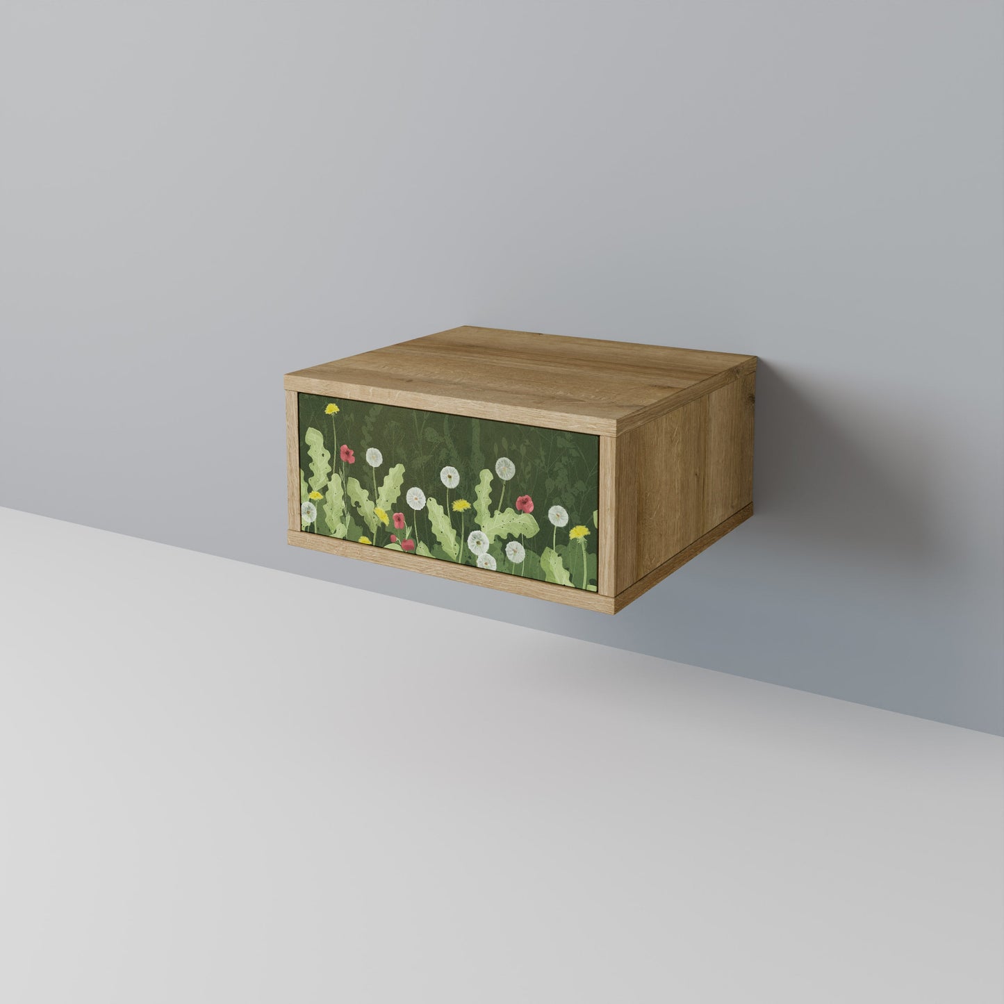 DANDELION AMUSE Nightstand in Oak Effect