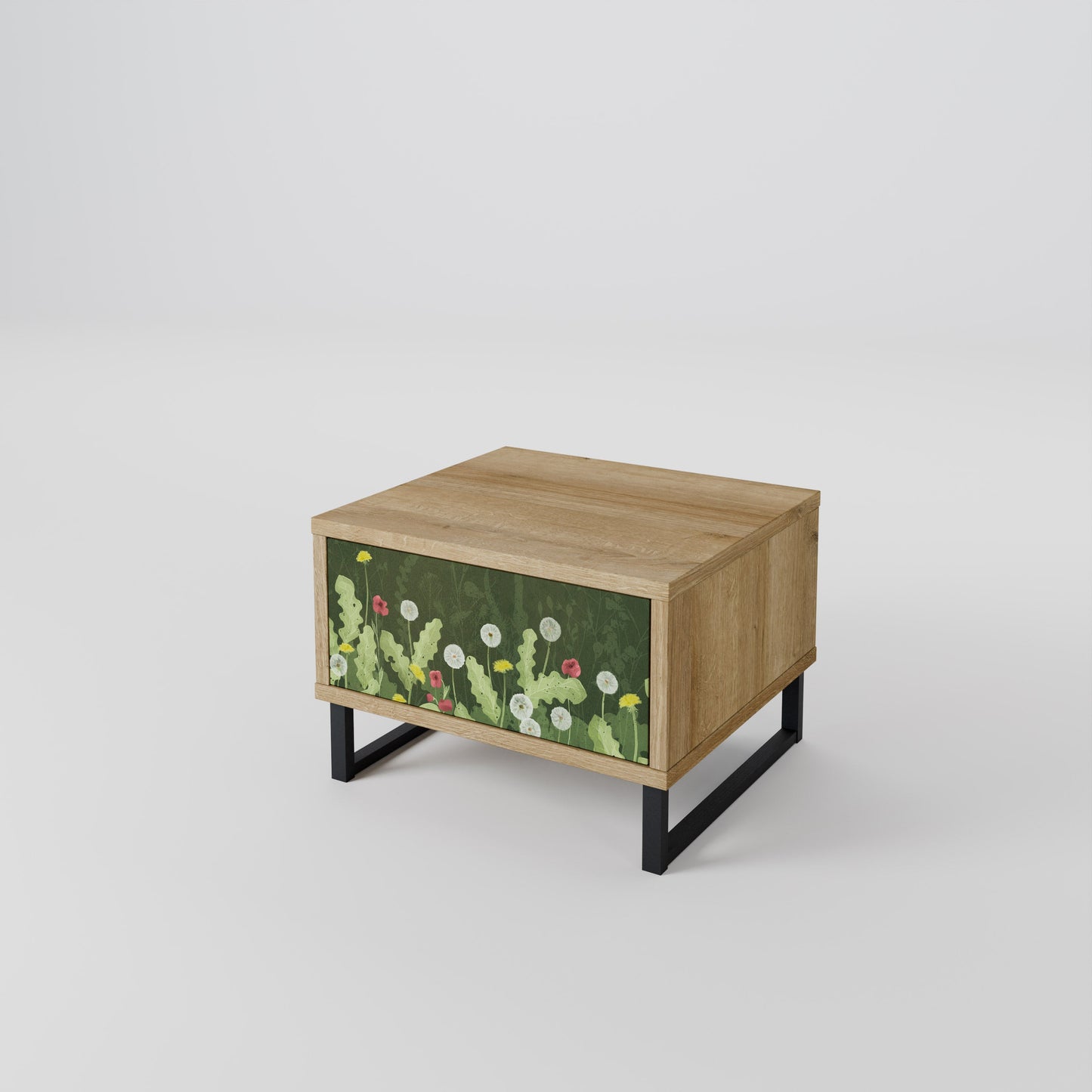 DANDELION AMUSE Nightstand in Oak Effect