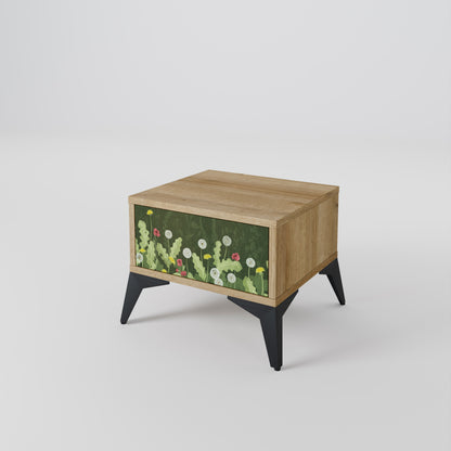 DANDELION AMUSE Nightstand in Oak Effect