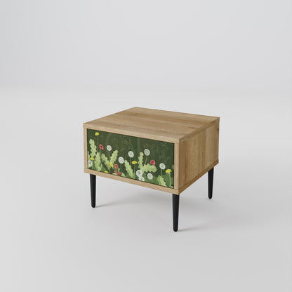 DANDELION AMUSE Nightstand in Oak Effect