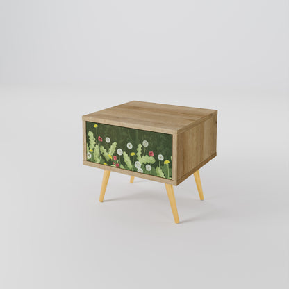 DANDELION AMUSE Nightstand in Oak Effect