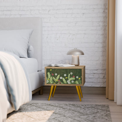 DANDELION AMUSE Nightstand in Oak Effect