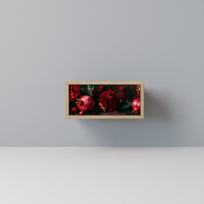 DAHLIAS AND POMEGRANATES Comodino in Effetto Rovere