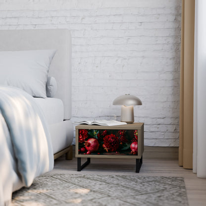 DAHLIAS AND POMEGRANATES Comodino in Effetto Rovere