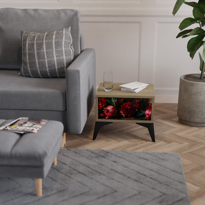 DAHLIAS AND POMEGRANATES Comodino in Effetto Rovere