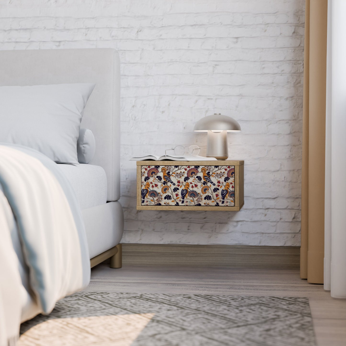 EMINENT HOOPOE Comodino in Effetto Rovere