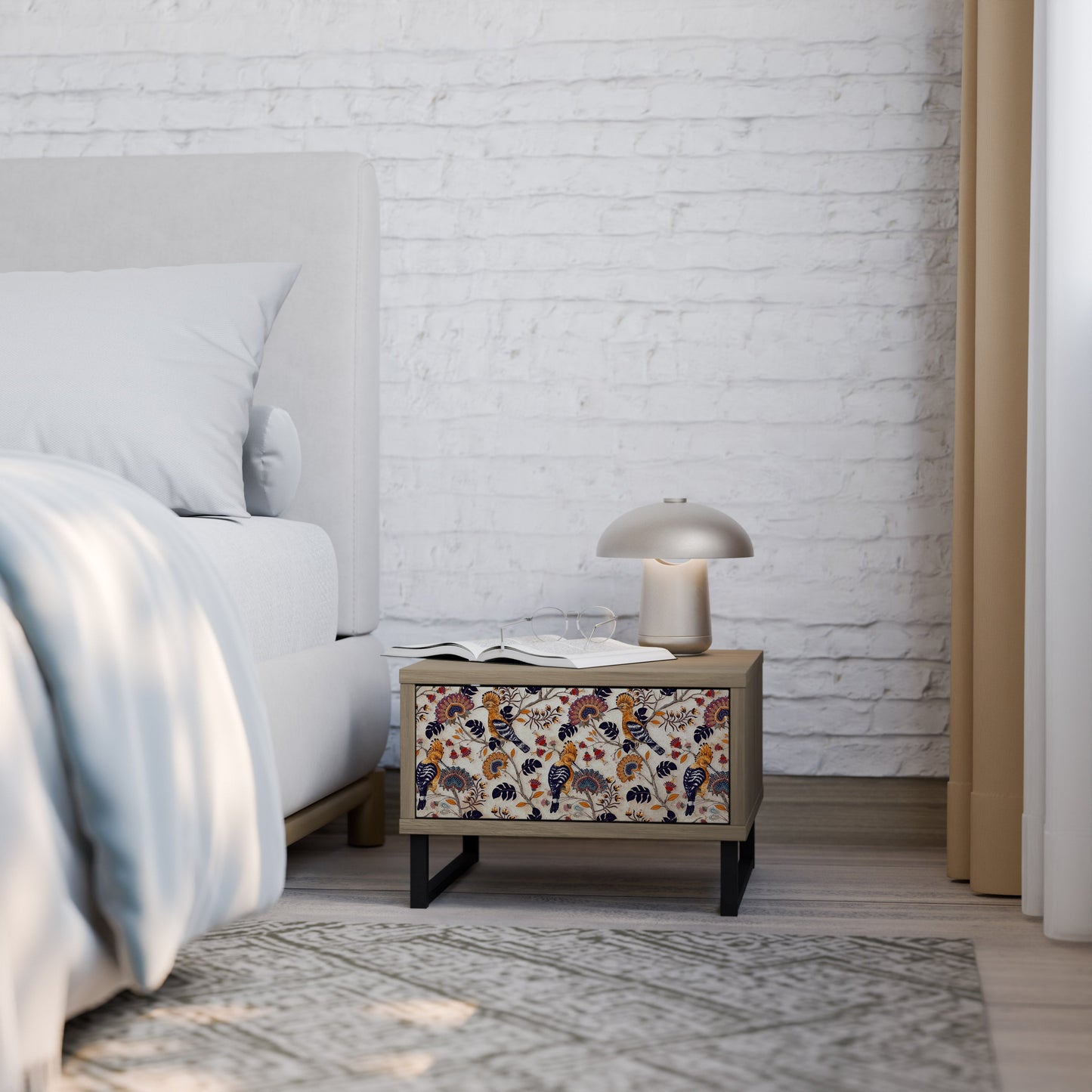 EMINENT HOOPOE Comodino in Effetto Rovere