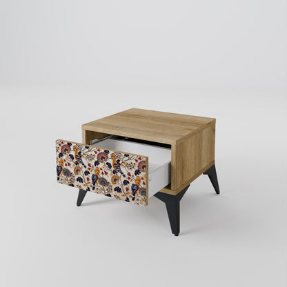 EMINENT HOOPOE Comodino in Effetto Rovere