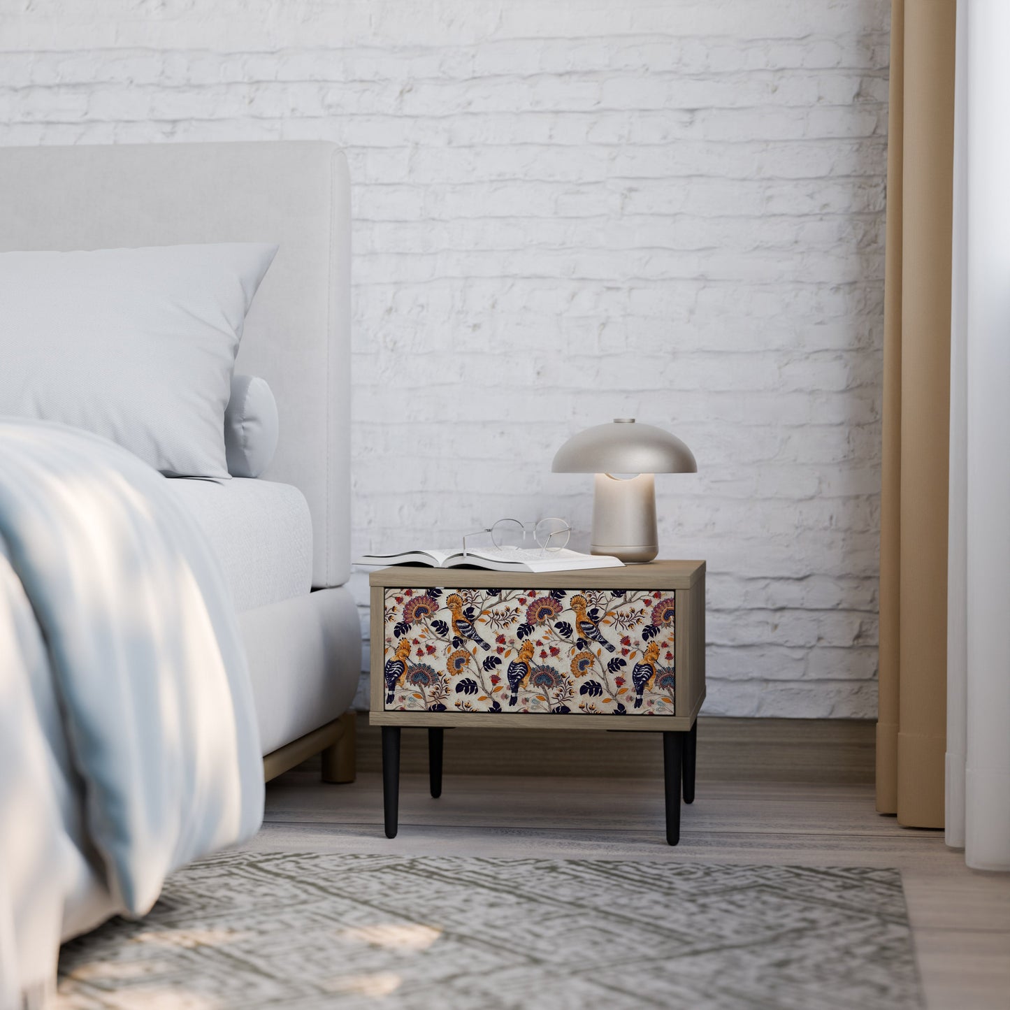 EMINENT HOOPOE Comodino in Effetto Rovere