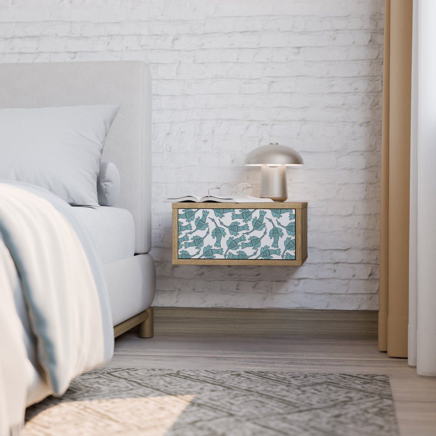 WATERSPOUT SONGIBIRD Comodino in Effetto Rovere