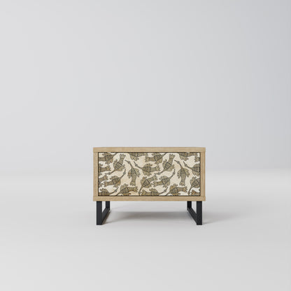 ALMONDINE SONGBIRD Comodino in Effetto Rovere