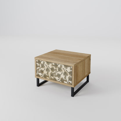 ALMONDINE SONGBIRD Comodino in Effetto Rovere