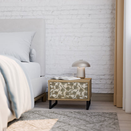 ALMONDINE SONGBIRD Comodino in Effetto Rovere