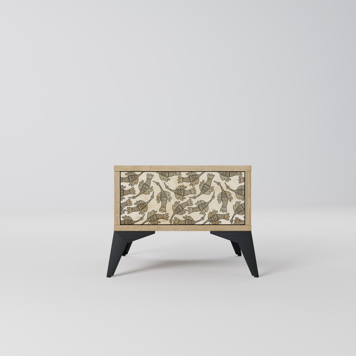 ALMONDINE SONGBIRD Comodino in Effetto Rovere