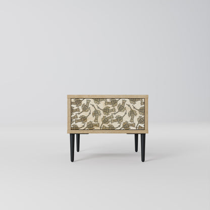 ALMONDINE SONGBIRD Comodino in Effetto Rovere