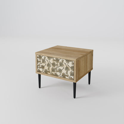 ALMONDINE SONGBIRD Comodino in Effetto Rovere