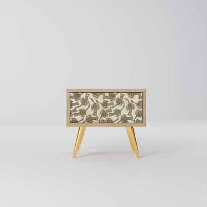 ALMONDINE SONGBIRD Comodino in Effetto Rovere