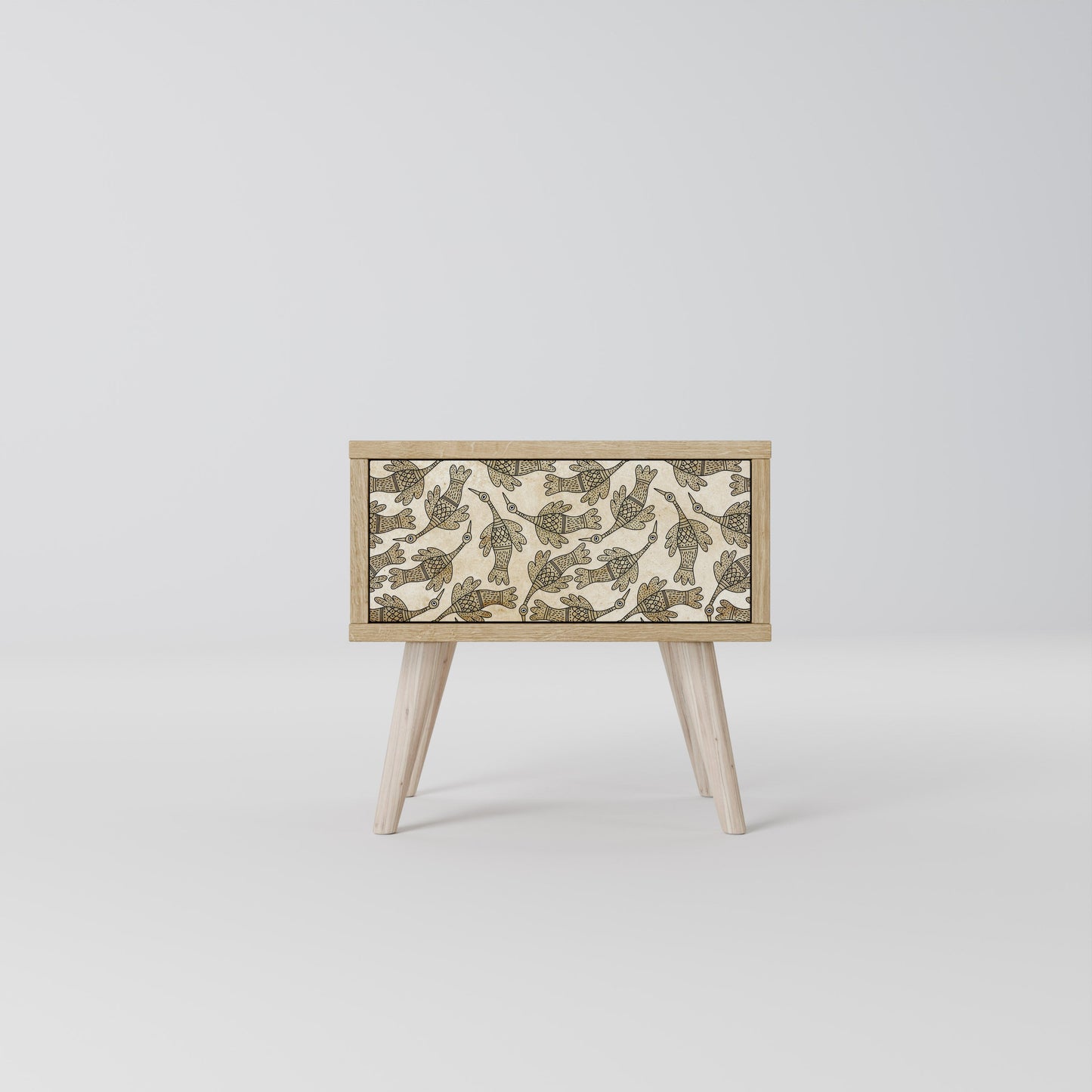 ALMONDINE SONGBIRD Comodino in Effetto Rovere