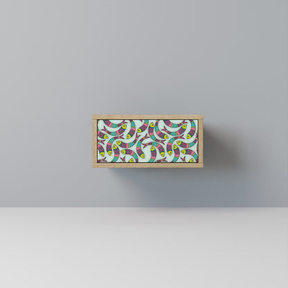 INDIAN FISH Comodino in Effetto Rovere