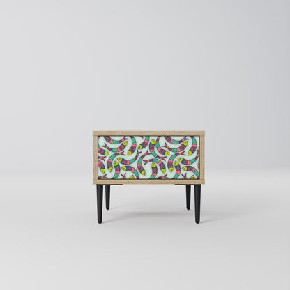 INDIAN FISH Comodino in Effetto Rovere