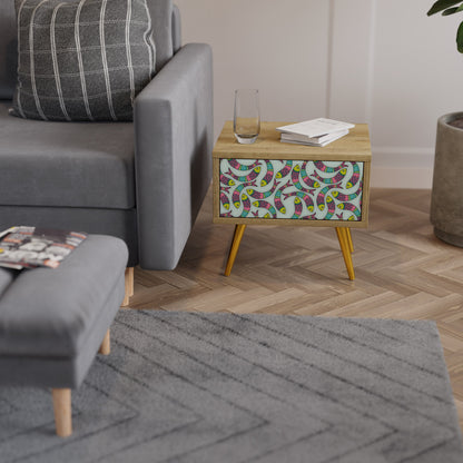 INDIAN FISH Comodino in Effetto Rovere