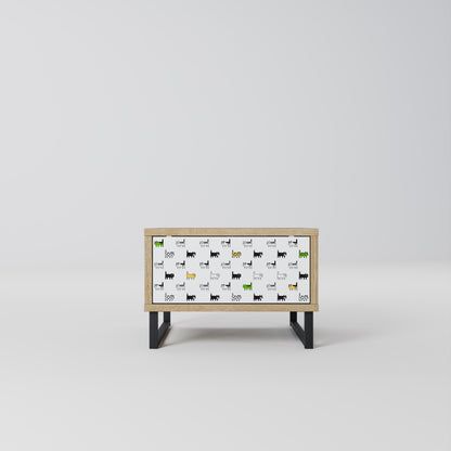 CATS COMPILATION Nightstand in Oak Effect