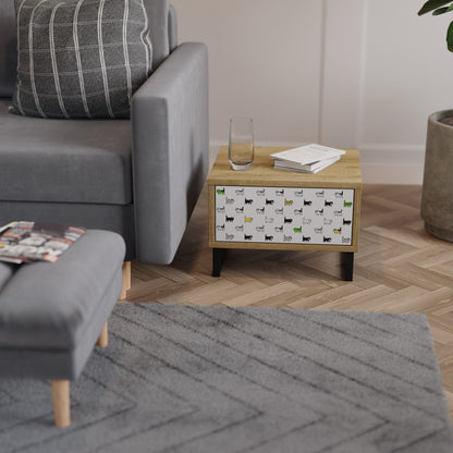 CATS COMPILATION Nightstand in Oak Effect