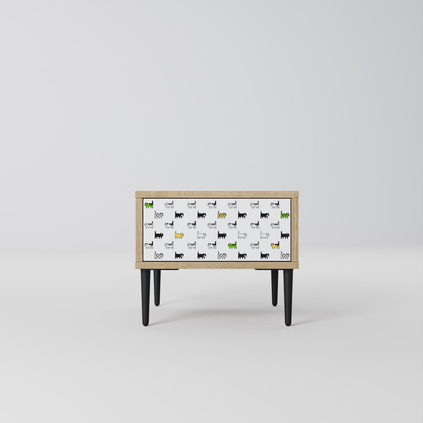 CATS COMPILATION Nightstand in Oak Effect