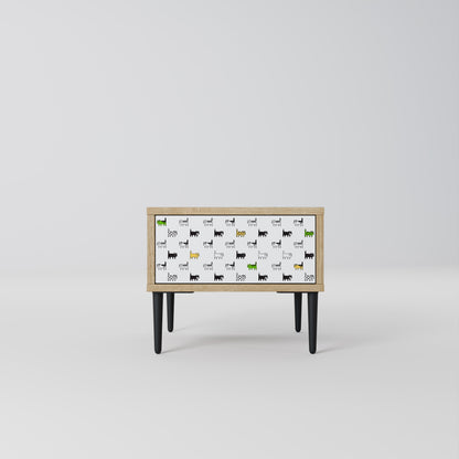 CATS COMPILATION Nightstand in Oak Effect