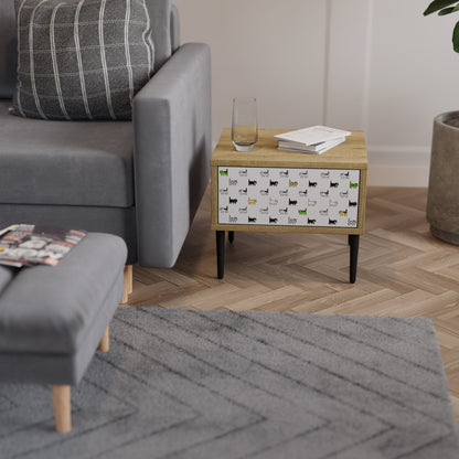 CATS COMPILATION Nightstand in Oak Effect