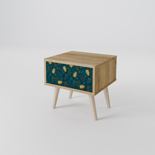 AUTUMN INSECTS Nightstand in Oak Effect
