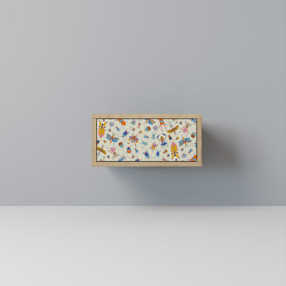 COLORFUL INSECTS Comodino in Effetto Rovere