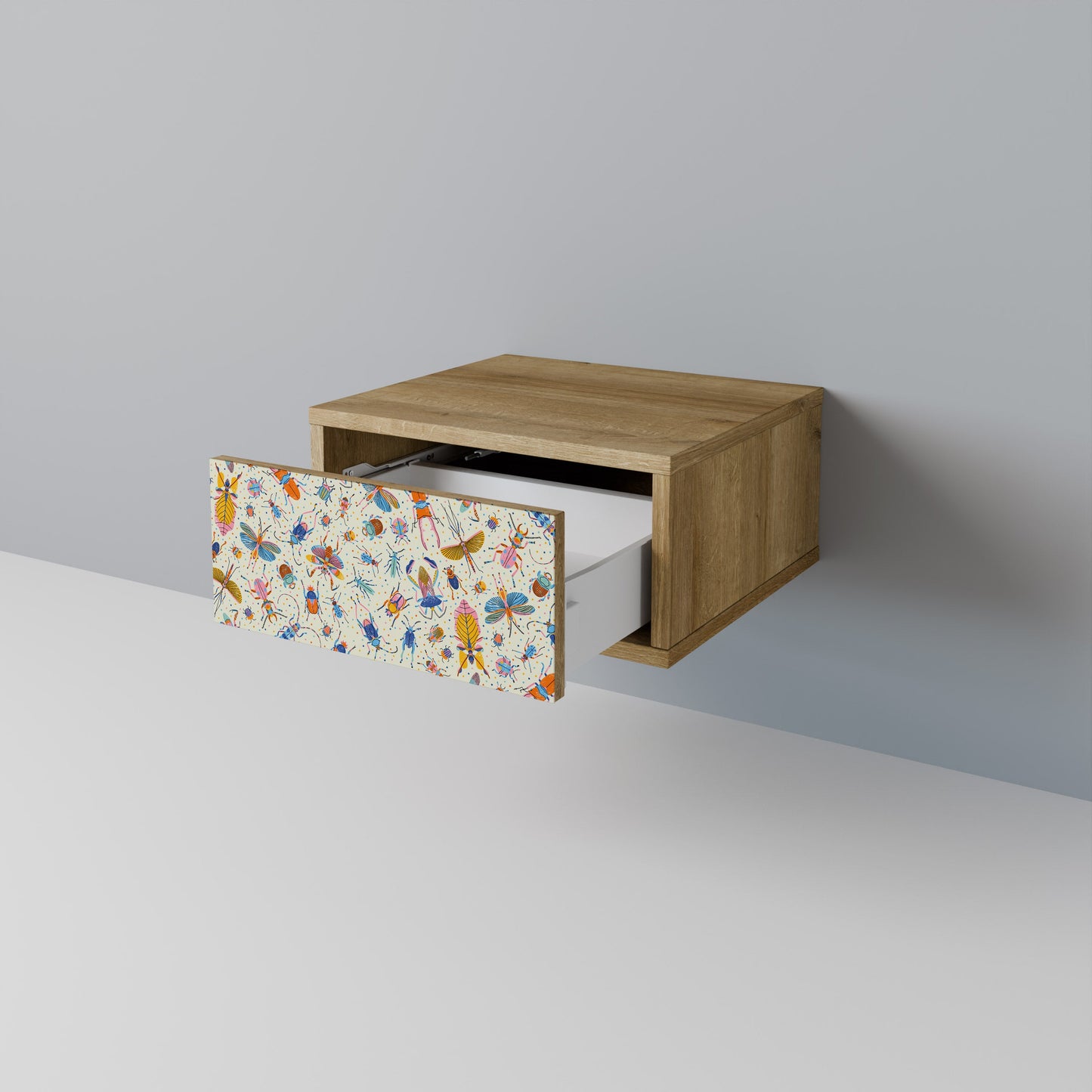 COLORFUL INSECTS Comodino in Effetto Rovere