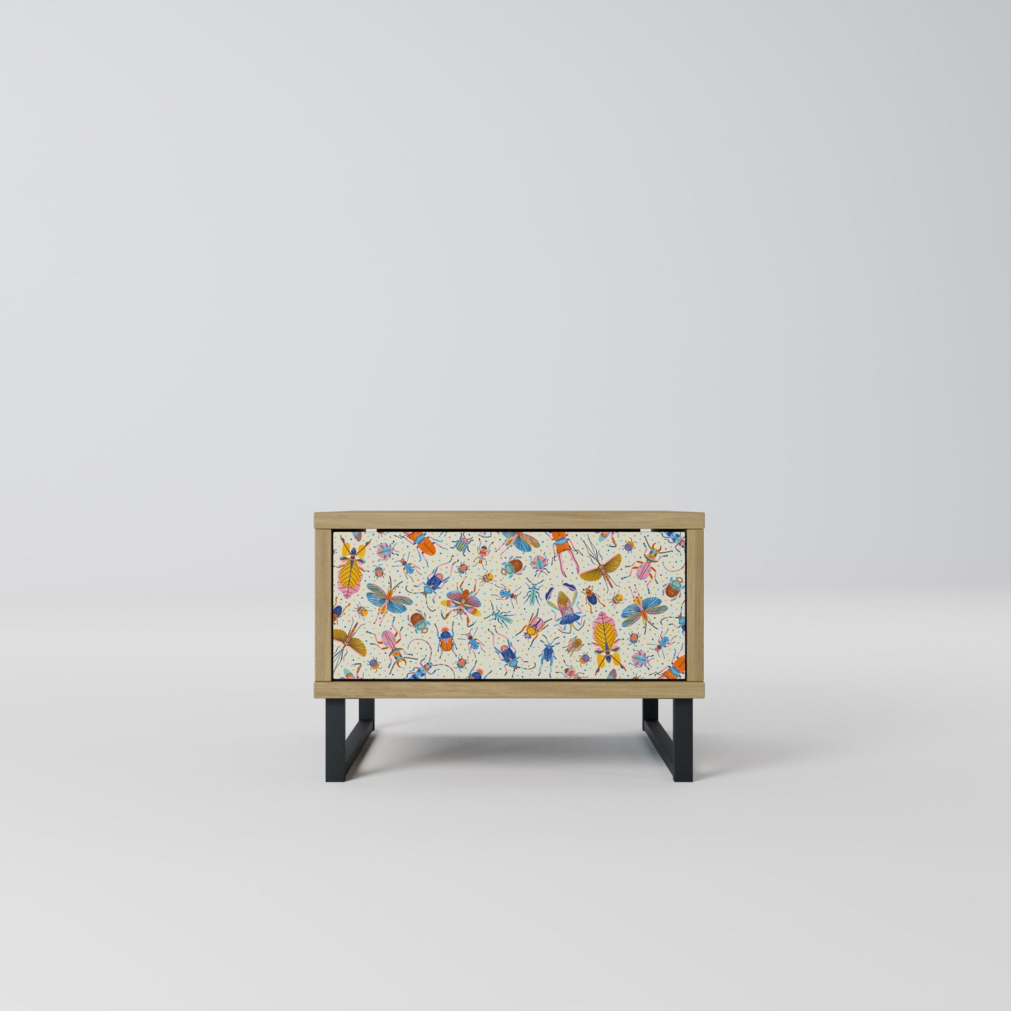 COLORFUL INSECTS Comodino in Effetto Rovere