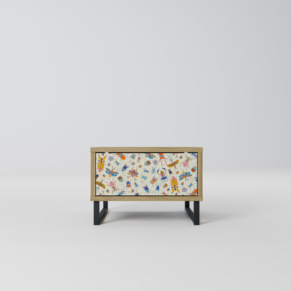 COLORFUL INSECTS Comodino in Effetto Rovere