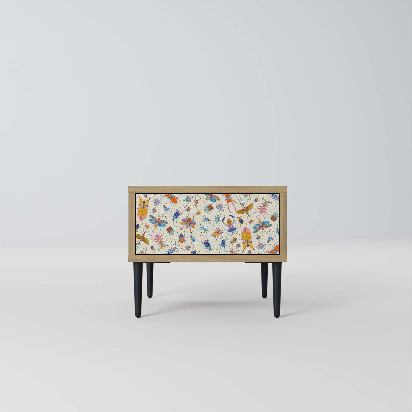 COLORFUL INSECTS Comodino in Effetto Rovere