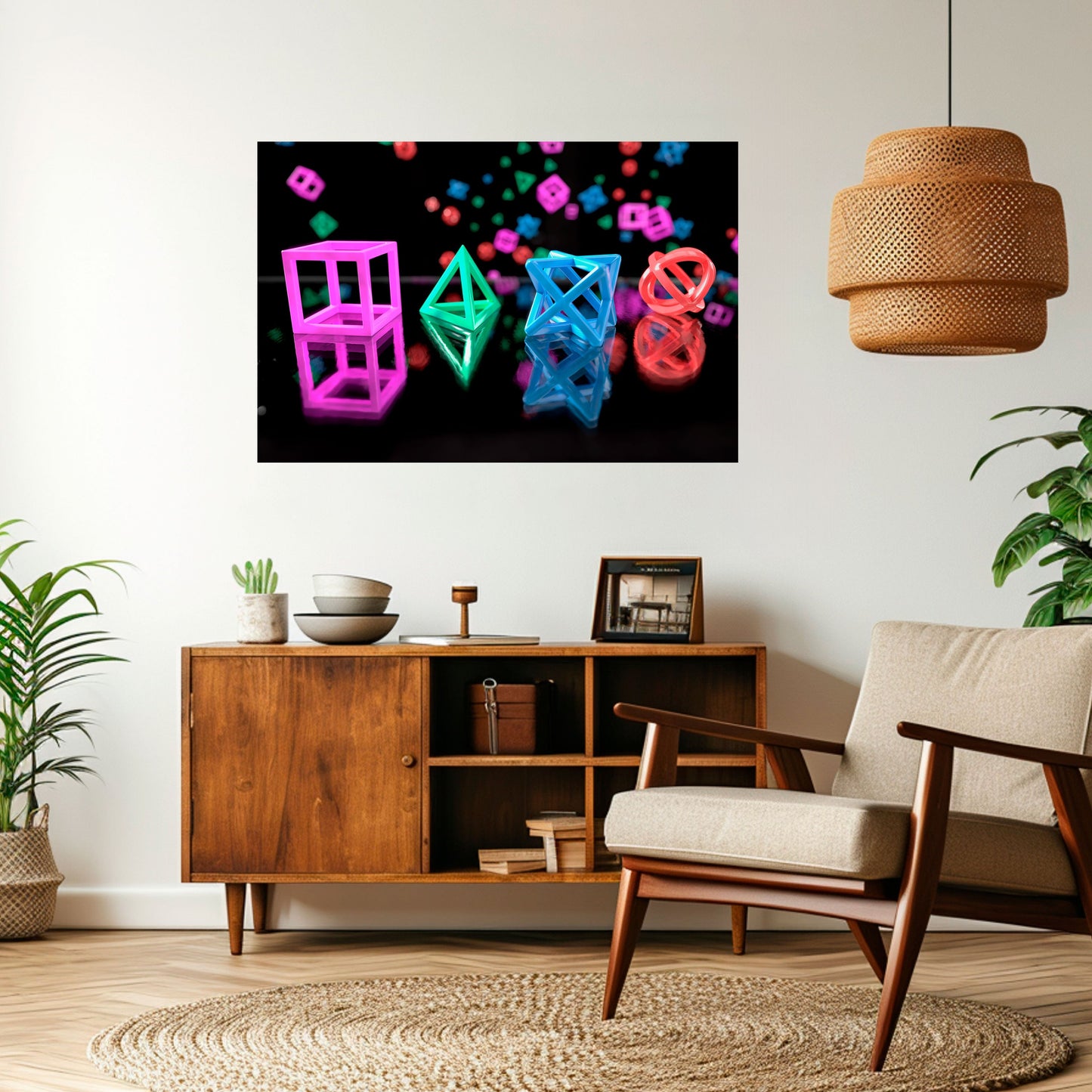 Poster orizzontale staccabile e attaccabile ICONE LUMINOSE PER GIOCATORI