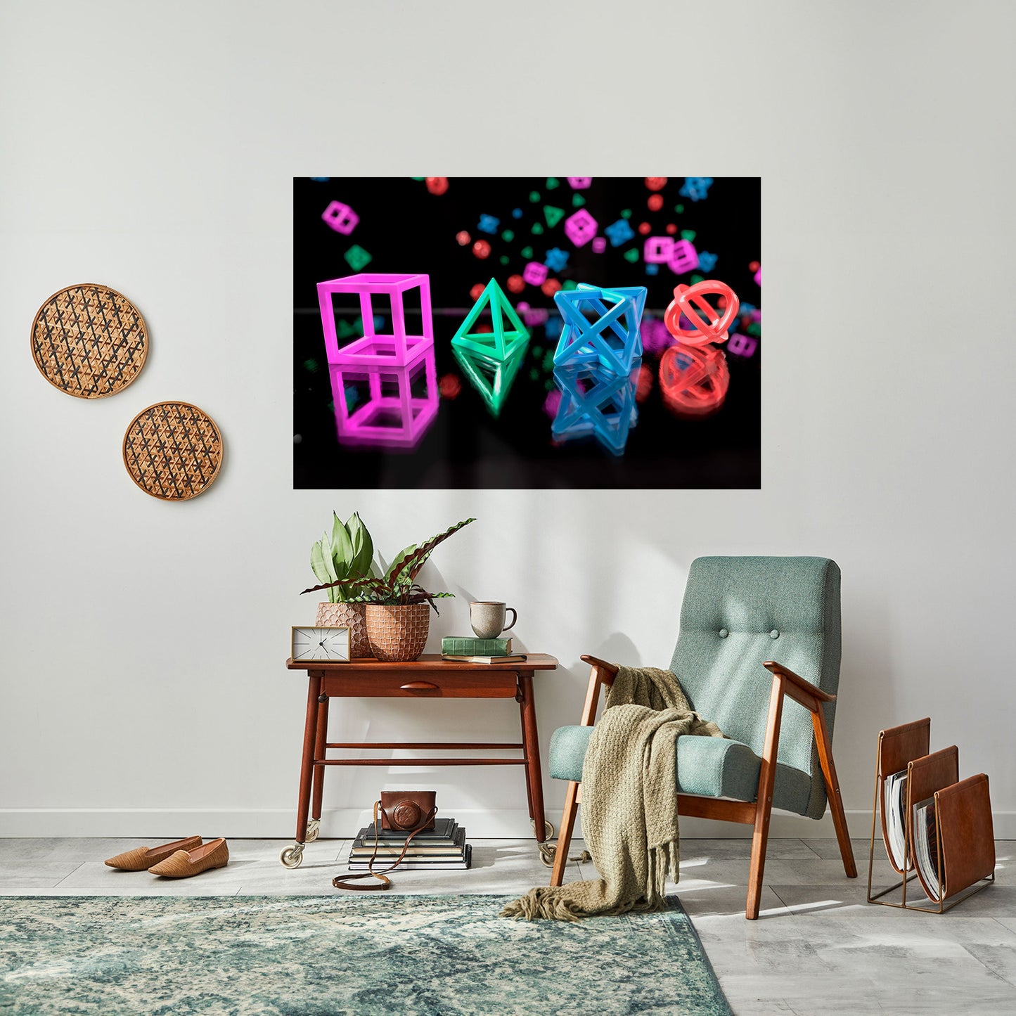 Poster orizzontale staccabile e attaccabile ICONE LUMINOSE PER GIOCATORI