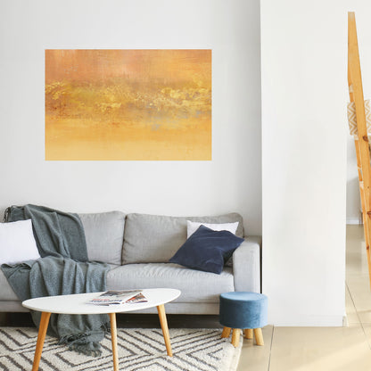 ORANGE IMPRESSION Peel and Stick Horizontal Poster