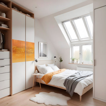 ORANGE IMPRESSION Peel and Stick Horizontal Poster