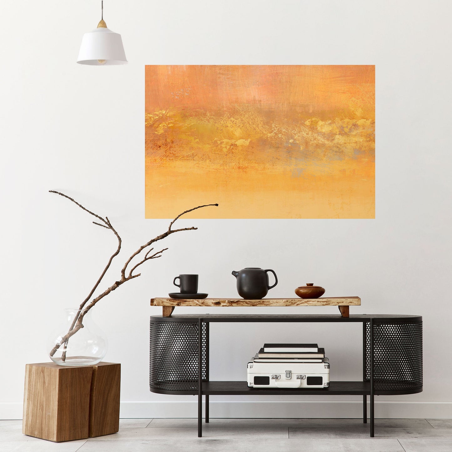 ORANGE IMPRESSION Peel and Stick Horizontal Poster
