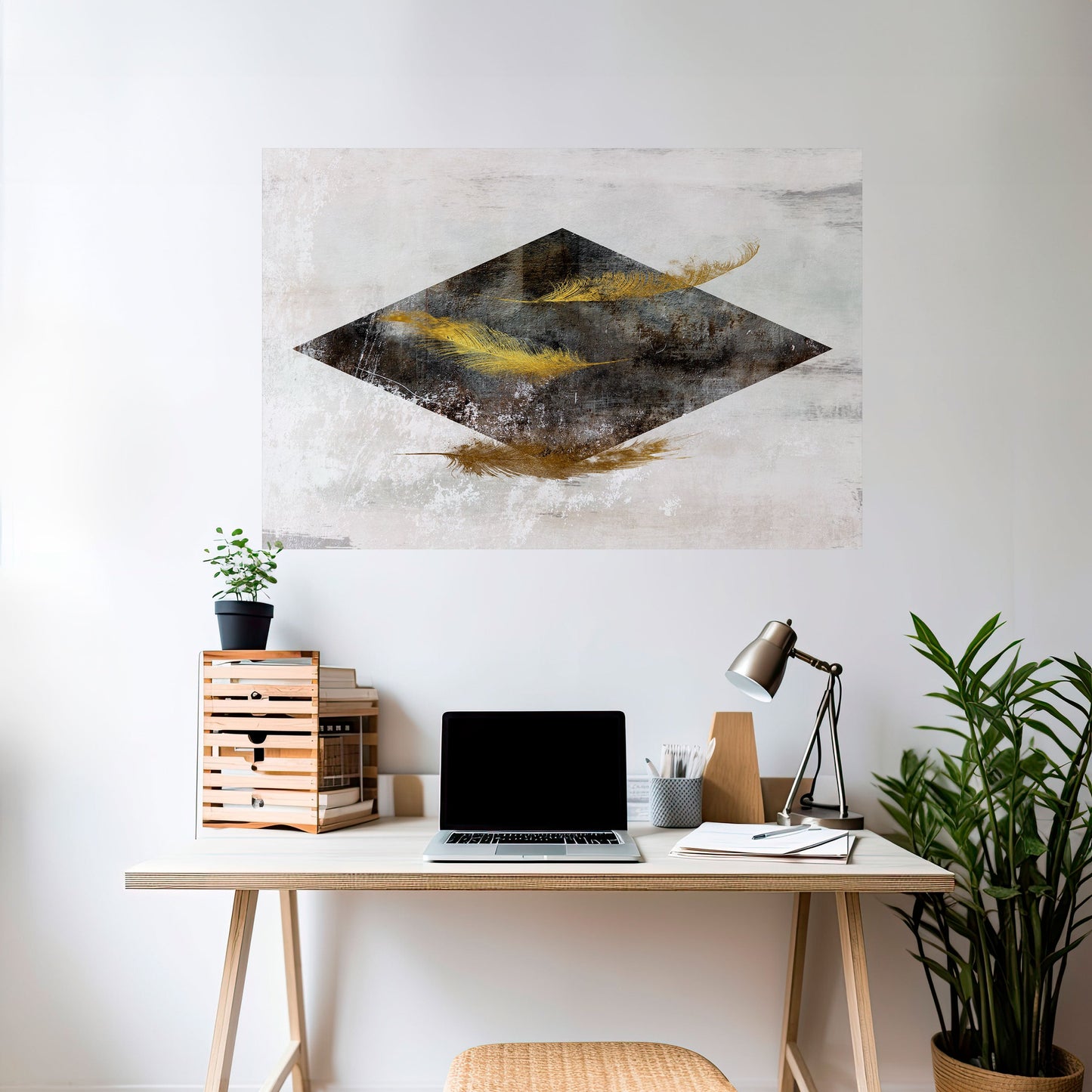 FALLING LIGHTNESS Poster orizzontale staccabile e attaccabile