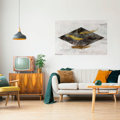 FALLING LIGHTNESS Poster orizzontale staccabile e attaccabile